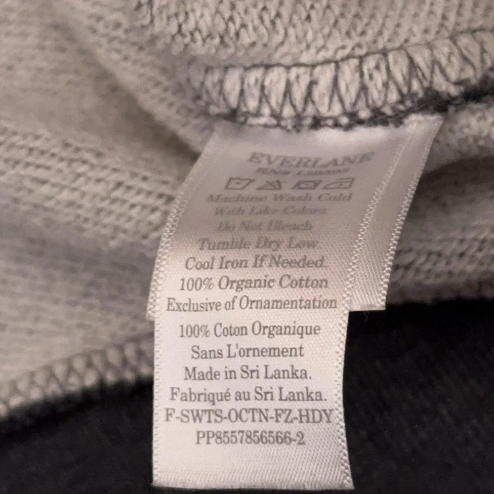 Everlane Charcoal Organic Cotton Cropped Zip Hoodie - Picture 3 of 7